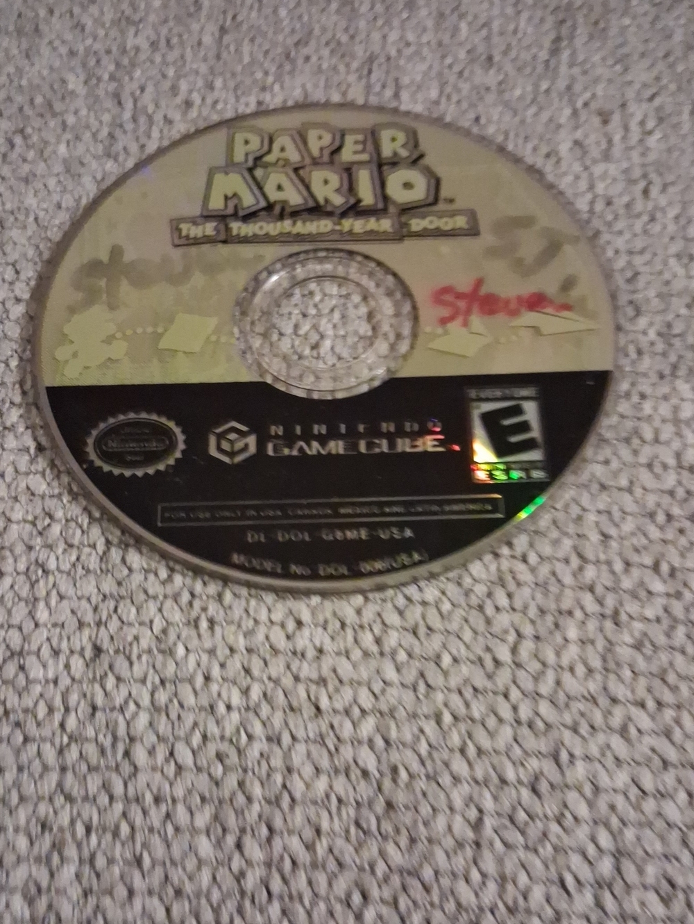 Nintendo GameCube Paper Mario: The Thousand-Year Door Disc (Yellow/Black/Red)